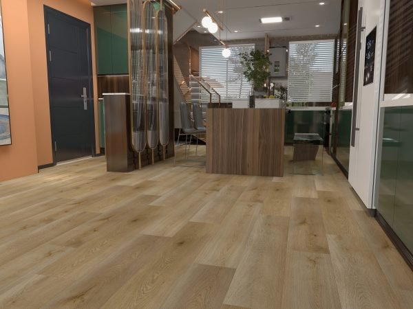 12mm Warm Natural Oak Embossed Luxurv Vinvl Plank(WPC) 9" x 71"